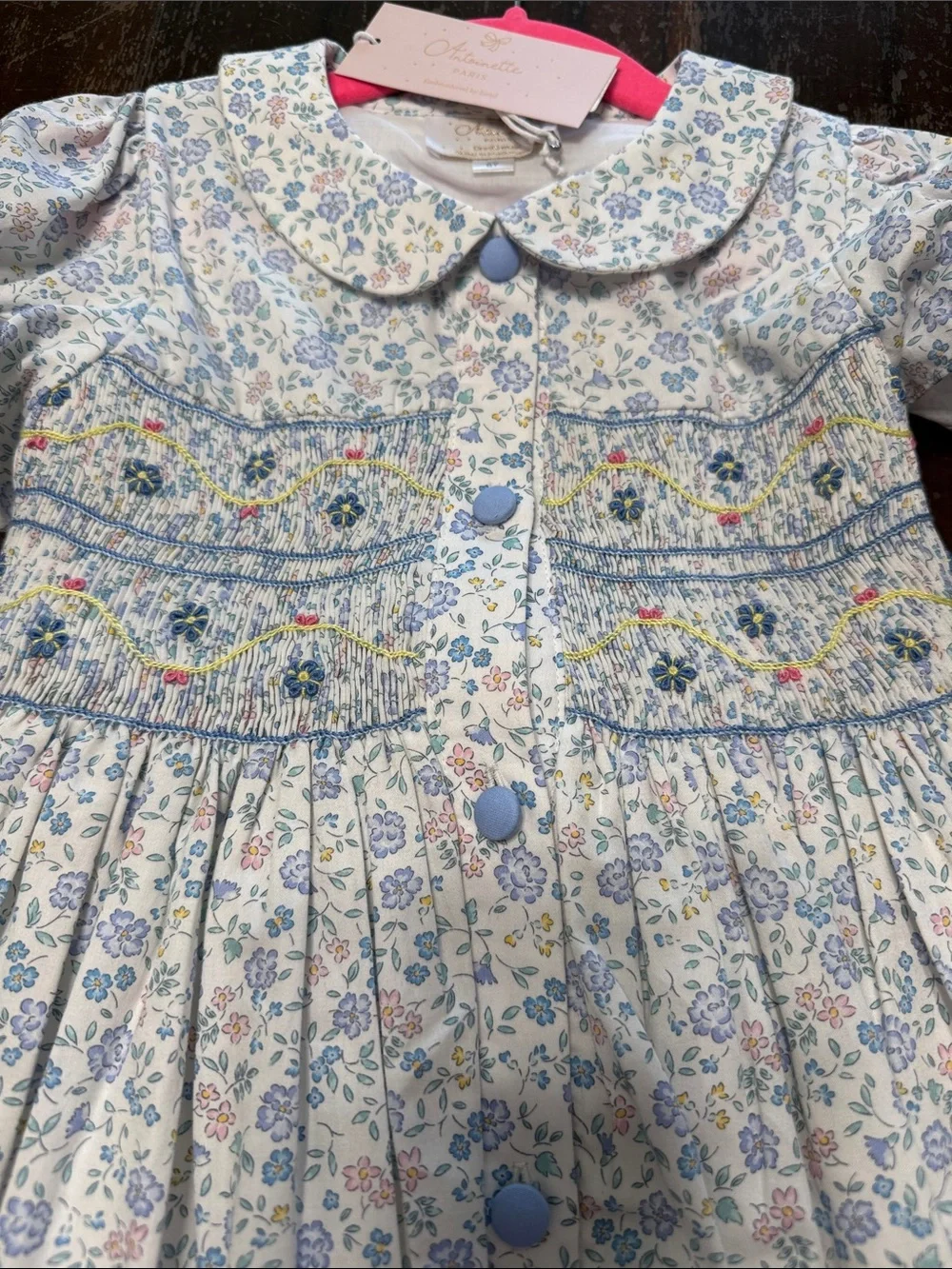 Antoinette Paris size 6 smocked dress new